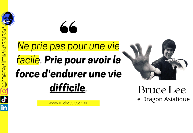 Citation Bruce Lee x MiAKASSiSSA L'Entrepreneur Kongo