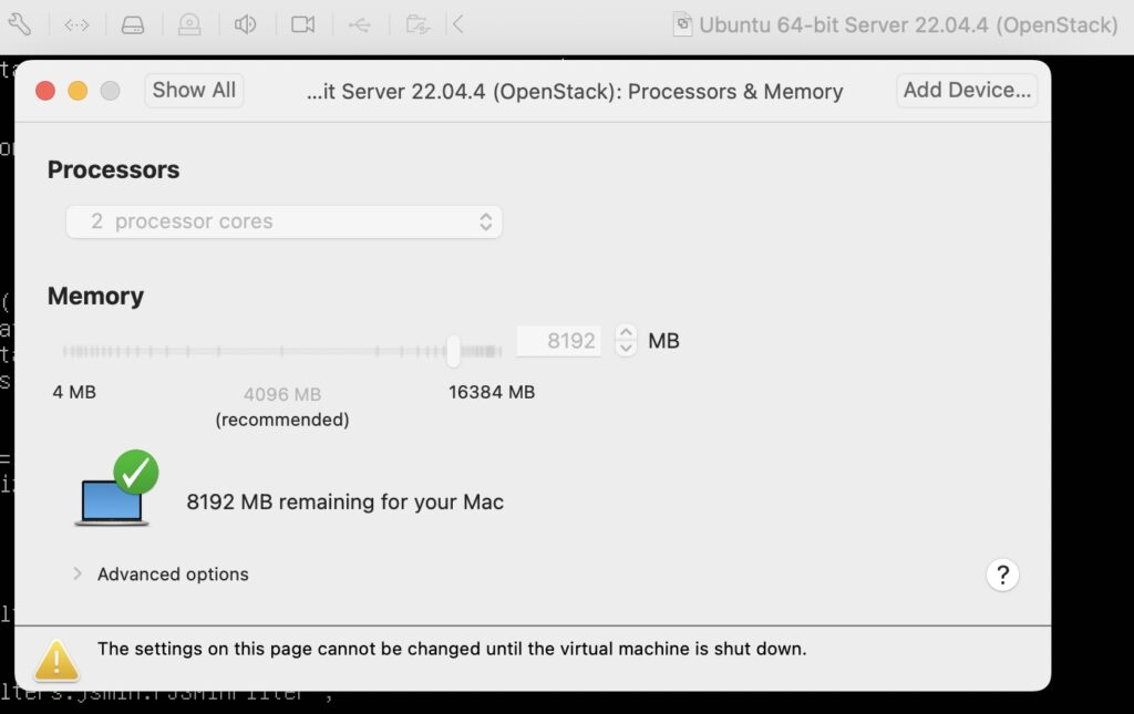 out of memory error openstack