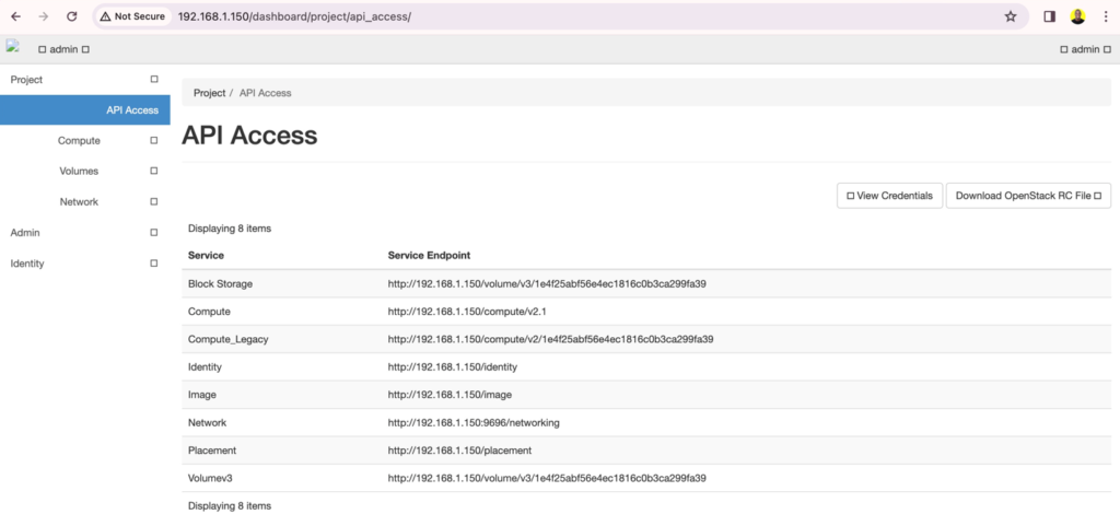 OpenStack Horizon Dashboard