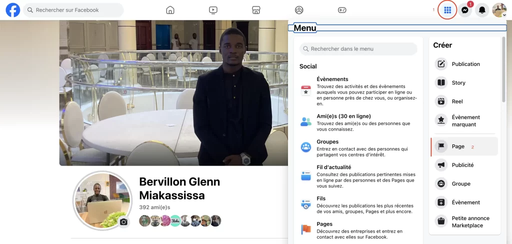 Comment créer un page Facebook professionnelle