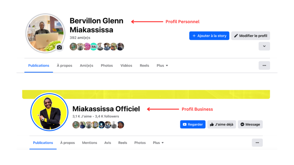 Page Facebook Personnelle vs Page Facebook Professionnelle